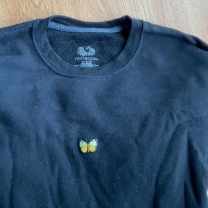 Butterfly Embroidered Long sleeve sweatshirt